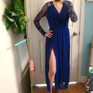 Long Lace Sleeve Dress